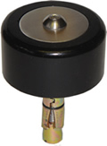 Cylindrical Floor Door Stop - Satin polished Cylindrical Floor Door Stop - Satin polished